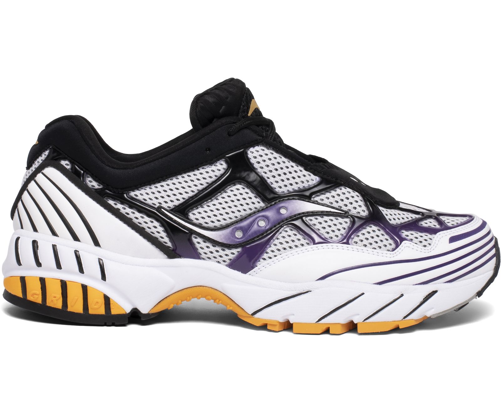 Saucony Grid Web Men's Originals White / Purple / Yellow | Canada 376SGLO